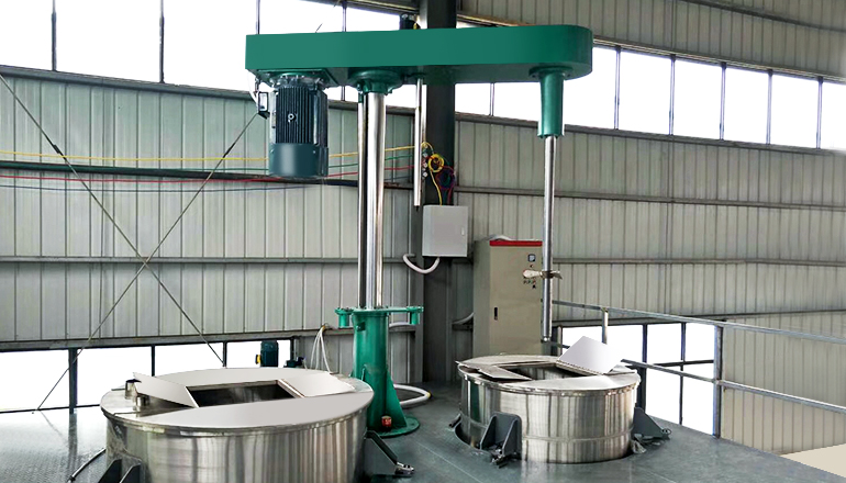 廣東江門水性涂料客戶75KW平臺式分散機采購方案